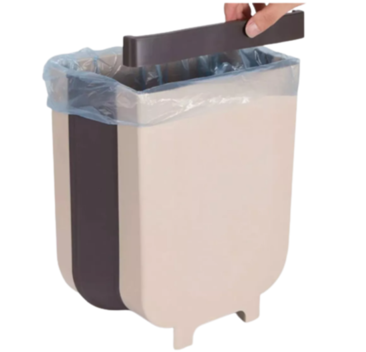 Basurero colgante plegable para puerta o cajón de cocina