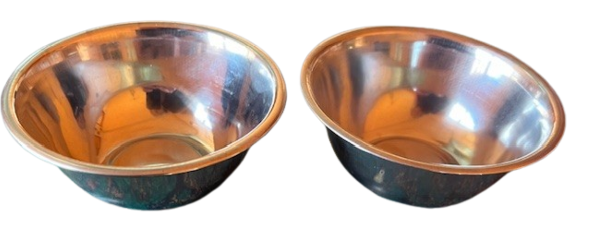 Bowl Mini Imitación Acero Inoxidable 9.5 Cm (juego De 2)