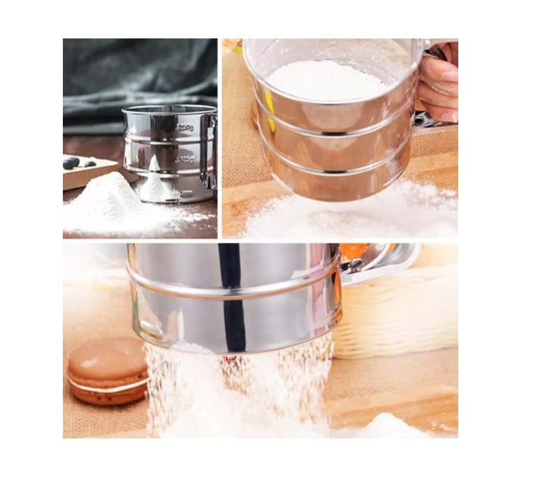 Cernidor tamizador de acero inoxidable para reposteria y cocina