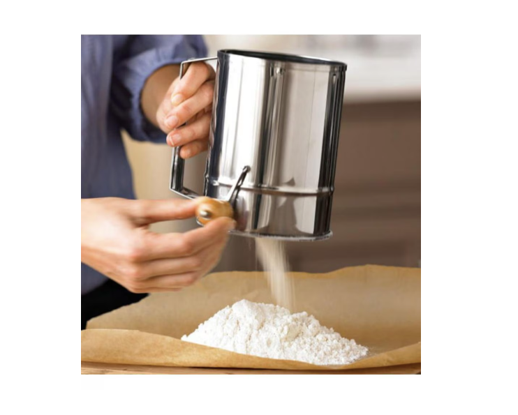 Cernidor tamizador de acero inoxidable para reposteria y cocina