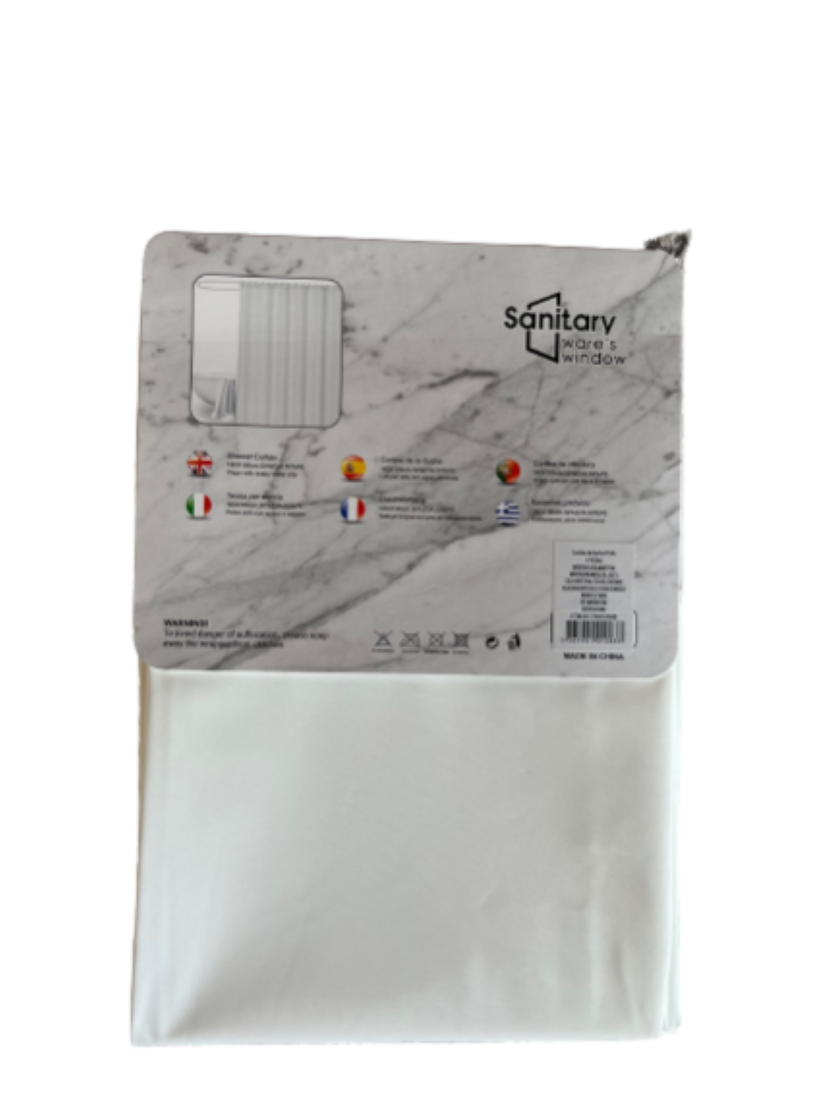 Cortina de nylon para regadera 180 X 180 con arillos