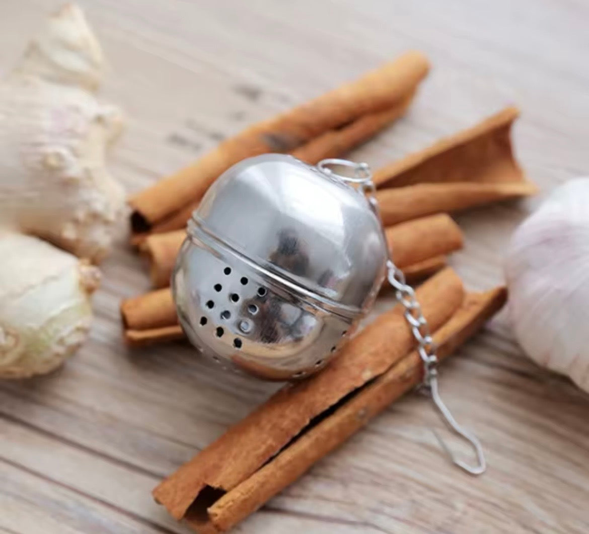 Esferita para te acero inoxidable con cadena