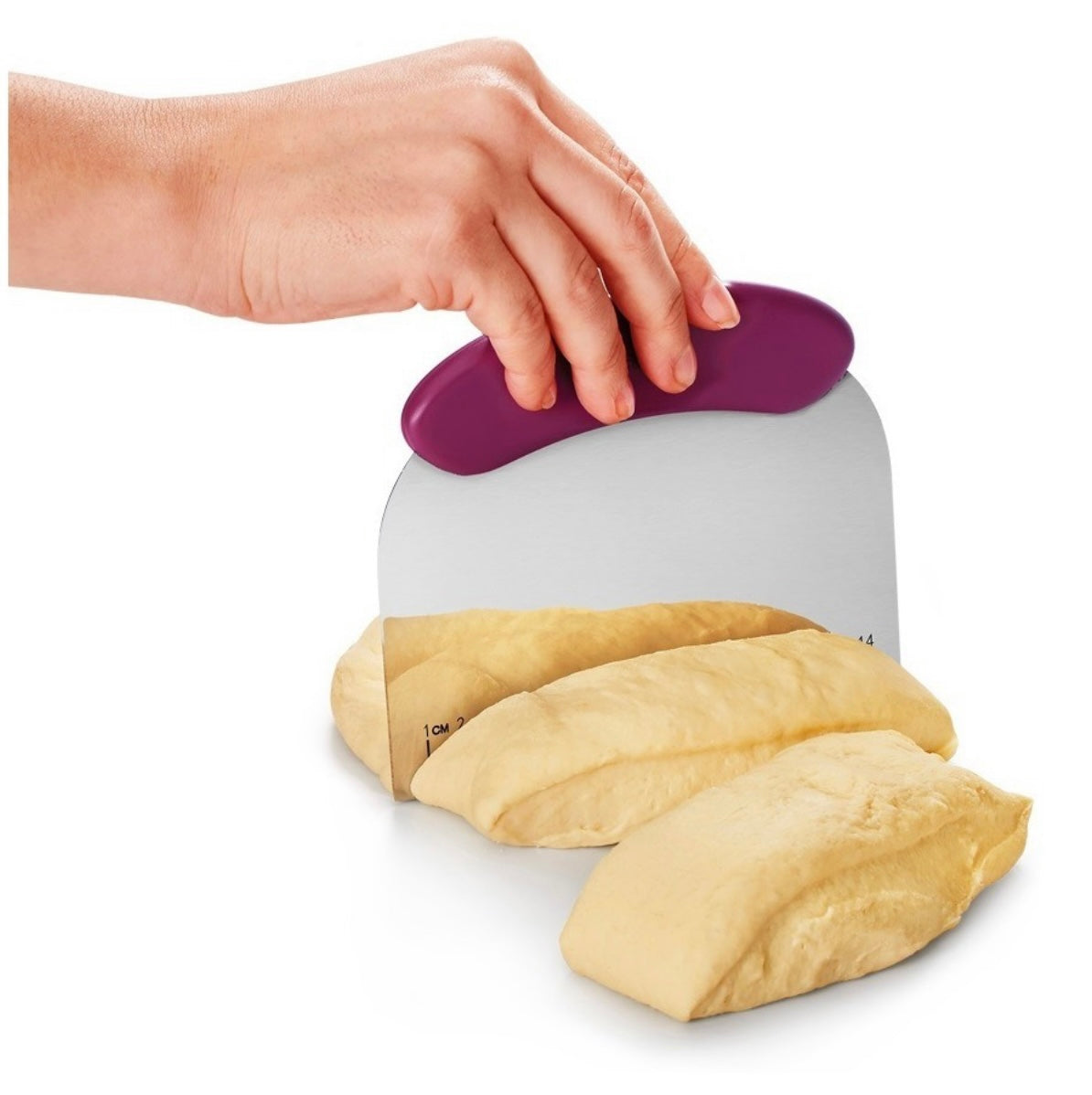 Espátula graduada de acero para panadería