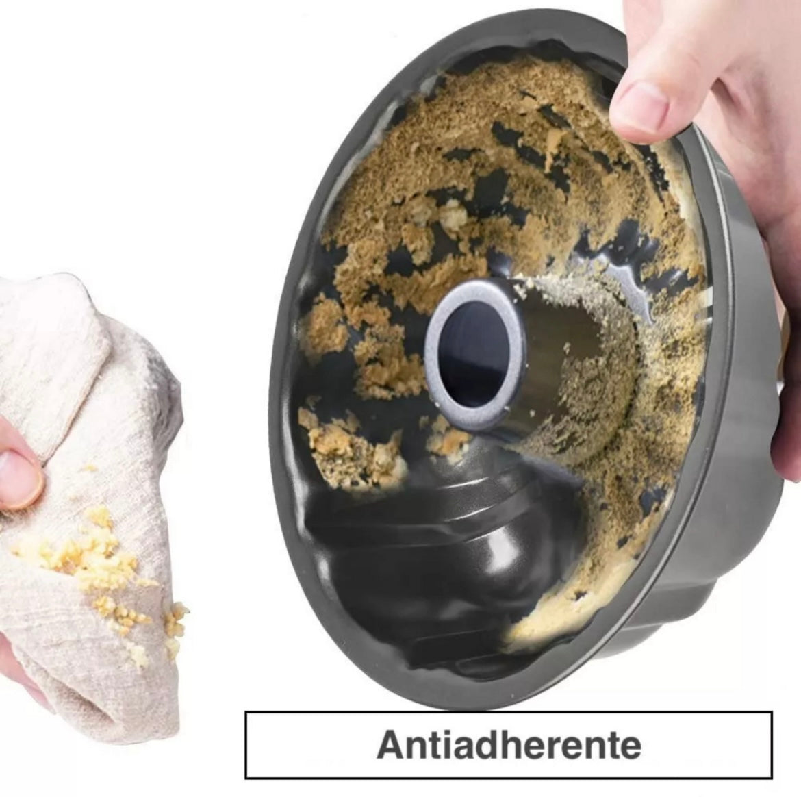 Molde metálico antiadherente para roscas o panque grande