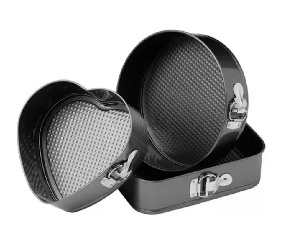 Moldes metálicos antia-adherente desmontables de 3 figuras para pasteles