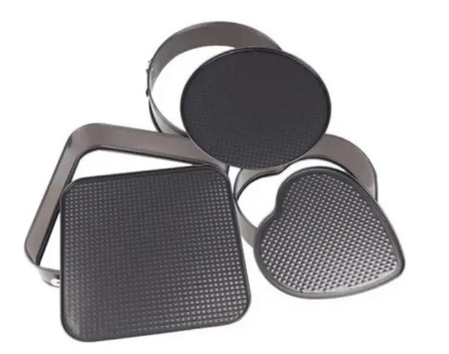 Moldes metálicos antia-adherente desmontables de 3 figuras para pasteles