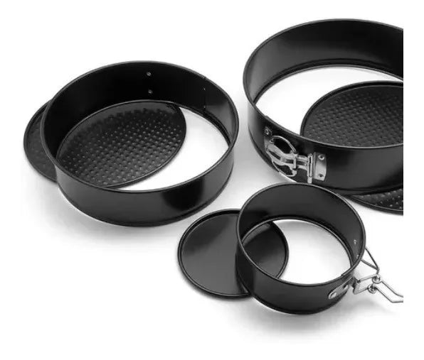 Moldes metálicos antia-adherente desmontables de 3 piezas para pasteles