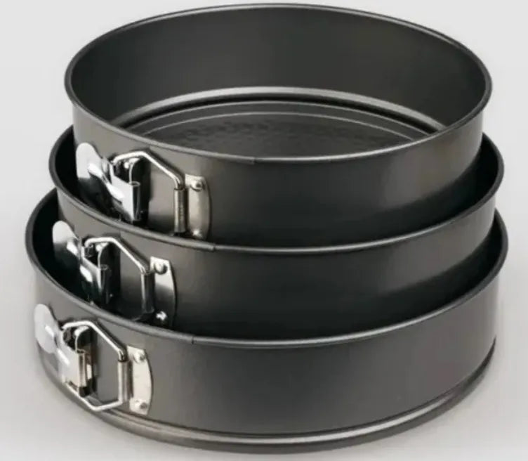 Moldes metálicos antia-adherente desmontables de 3 piezas para pasteles
