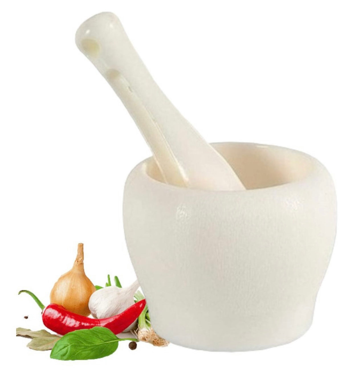 Mortero, Triturador, Molcajete de plástico para salsas y alimentos
