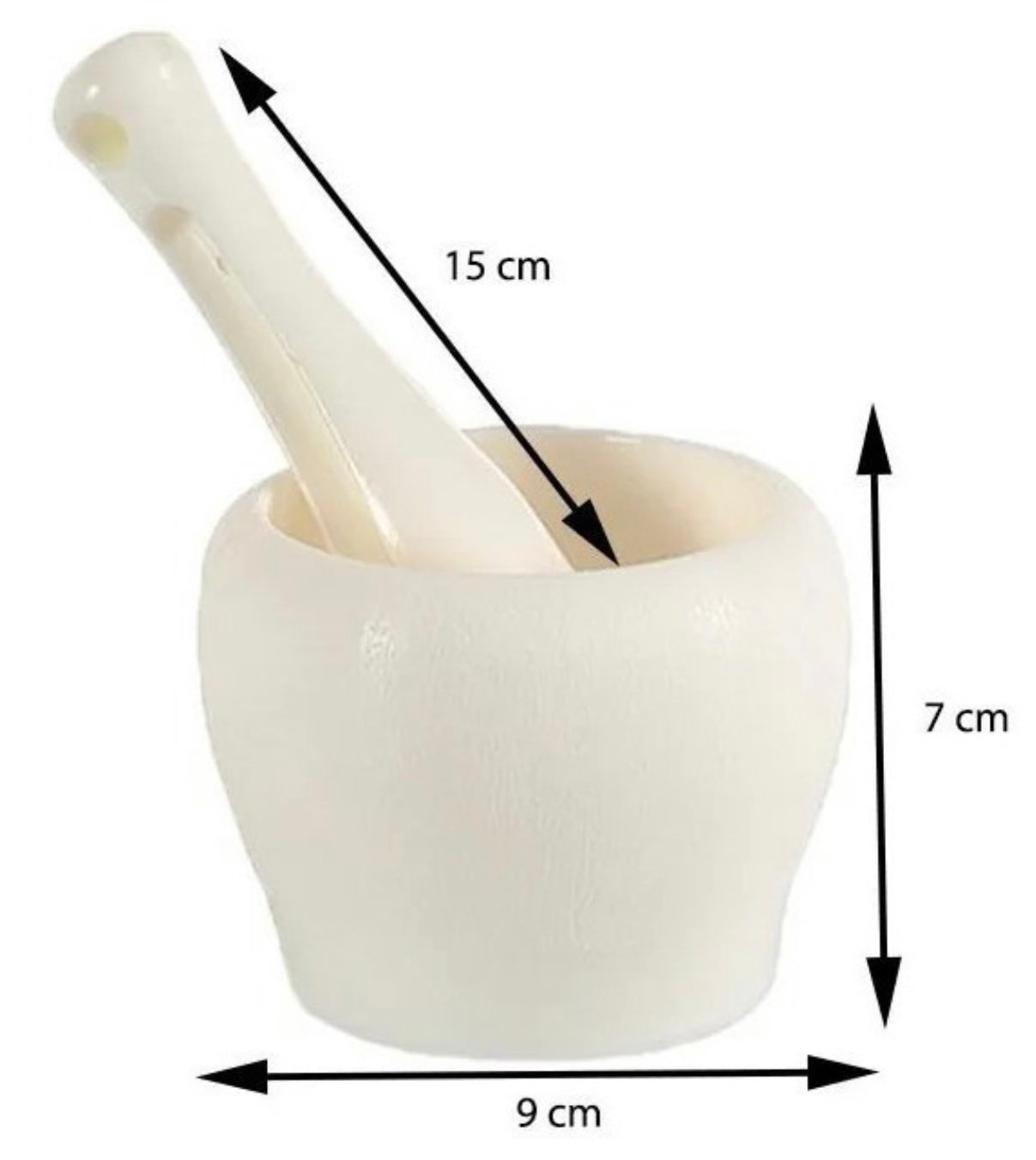 Mortero, Triturador, Molcajete de plástico para salsas y alimentos