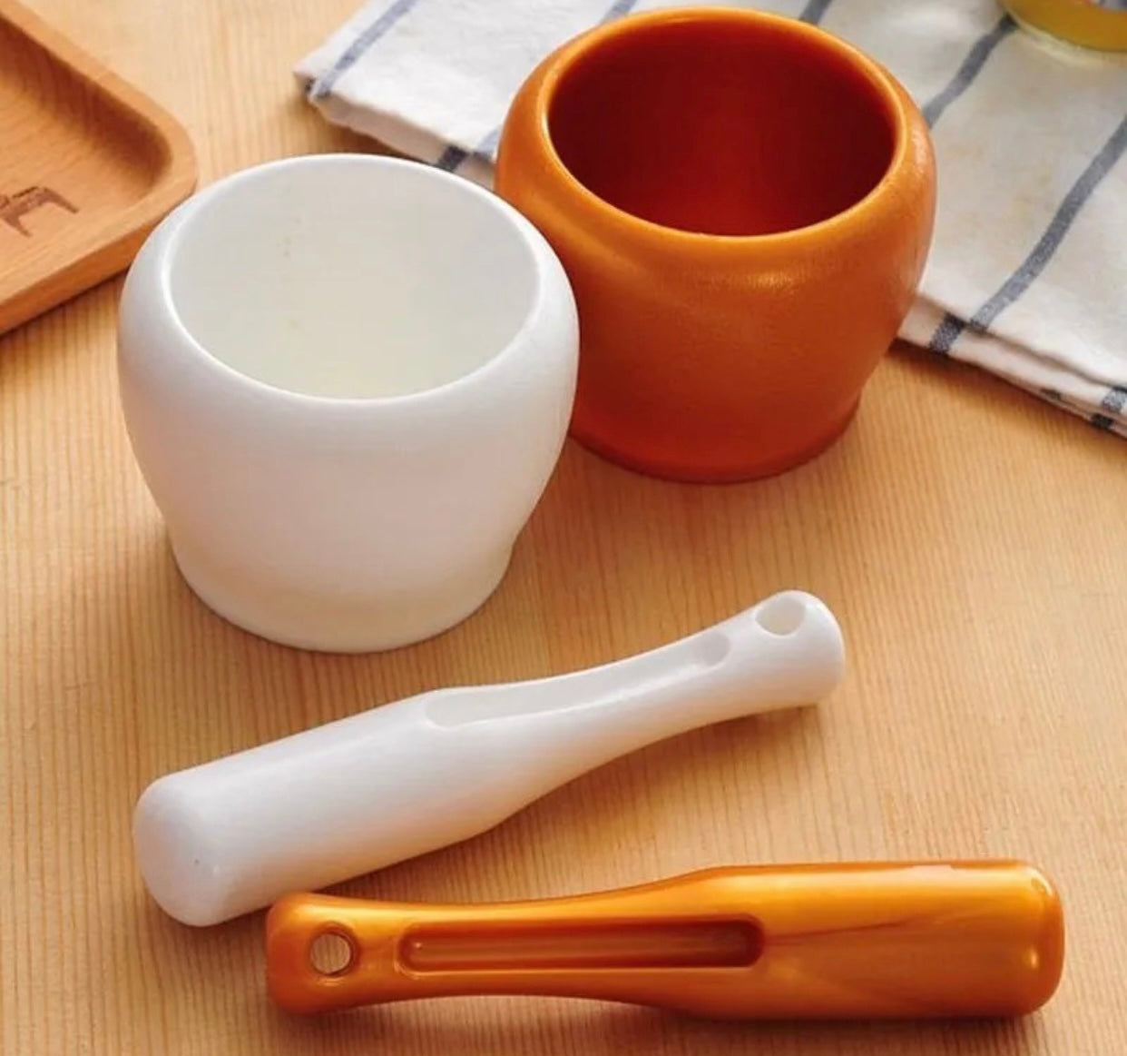 Mortero, Triturador, Molcajete de plástico para salsas y alimentos