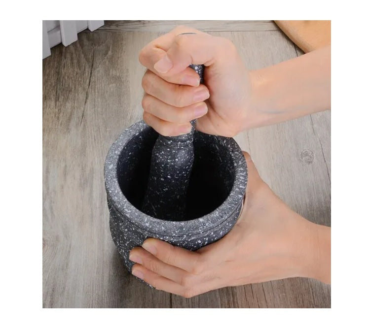 Mortero, Triturador, Molcajete de plástico para salsas y alimentos