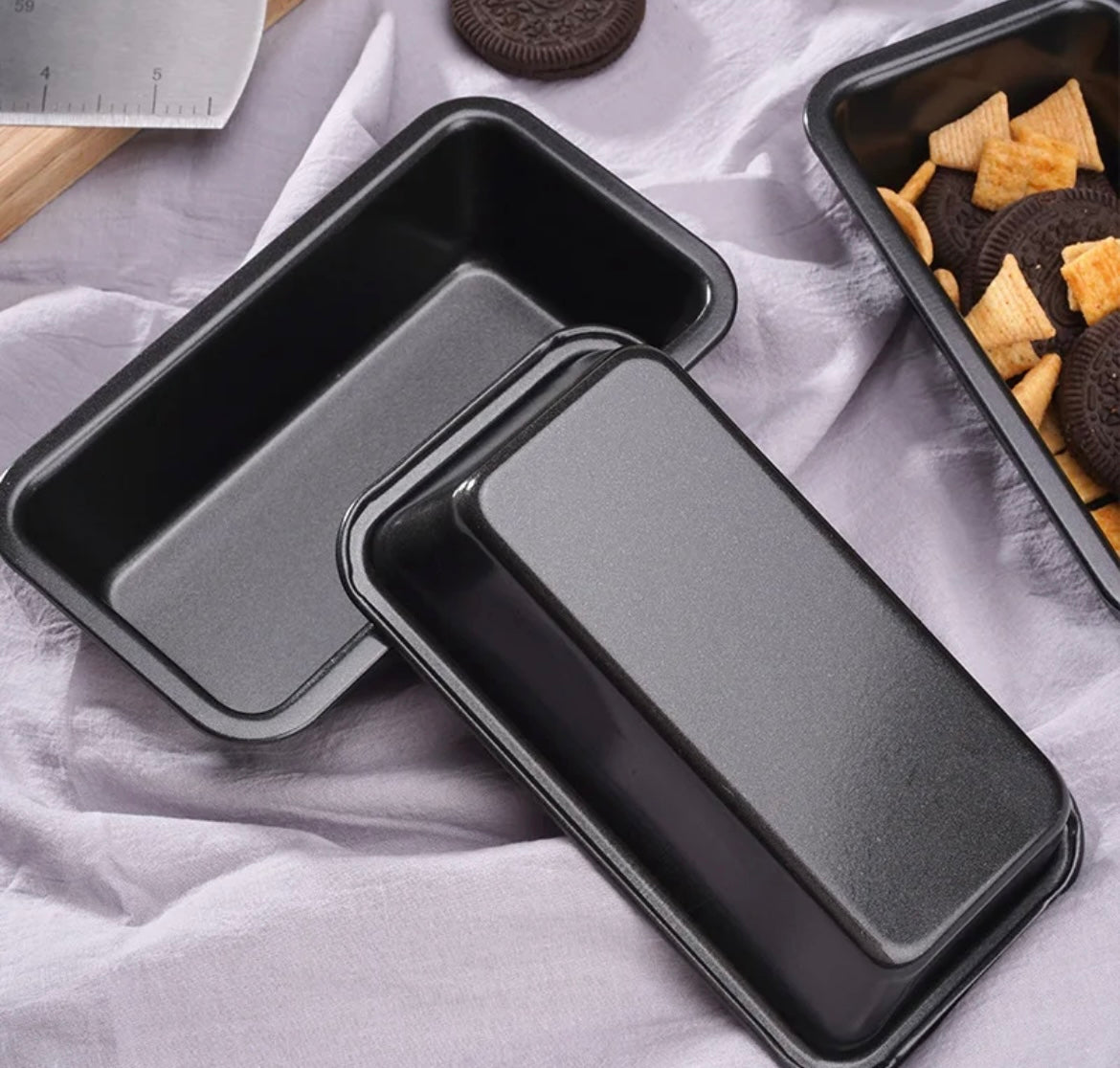 Molde Metálico anti adherente rectangular para panqué 26 cm