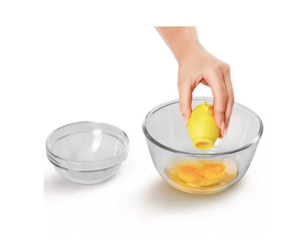 Separador de yemas de silicón en forma de pollito para repostería y cocina