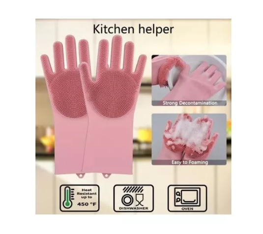 Guantes Lava Trastes De Silicón Unitalla Protege Tus Manos Y Limpia