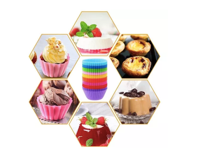 Molde metálico anti-adherente para 12 cupcakes repostería con capacillo
