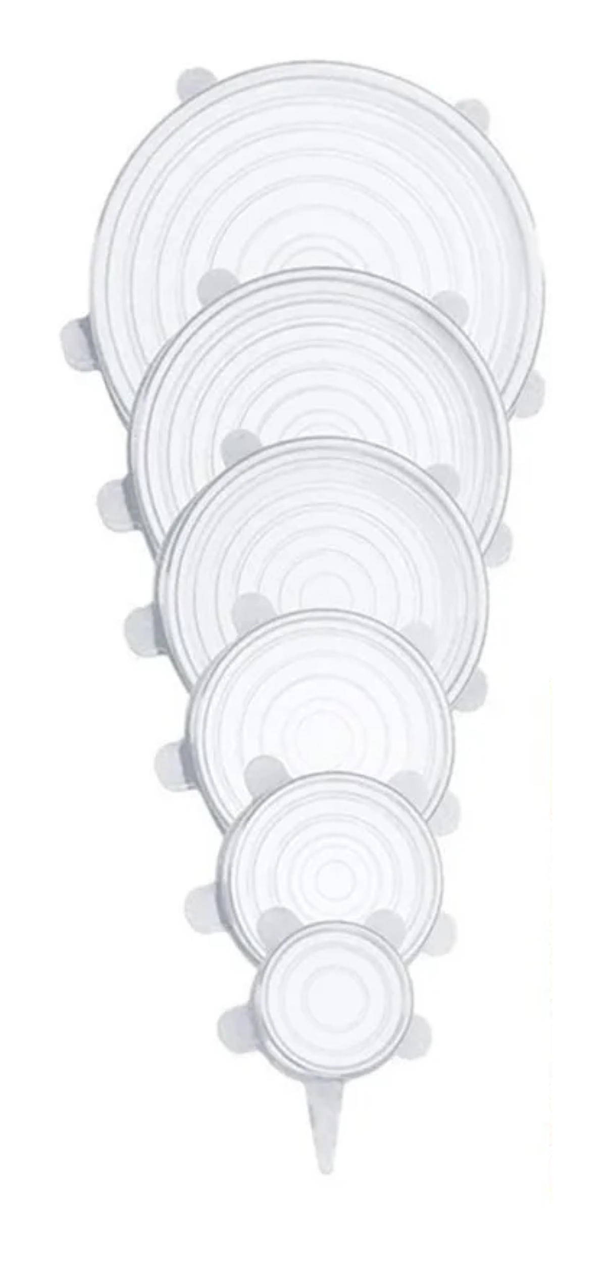 Tapa flexible re-utilizable de silicón para almacenar alimentos