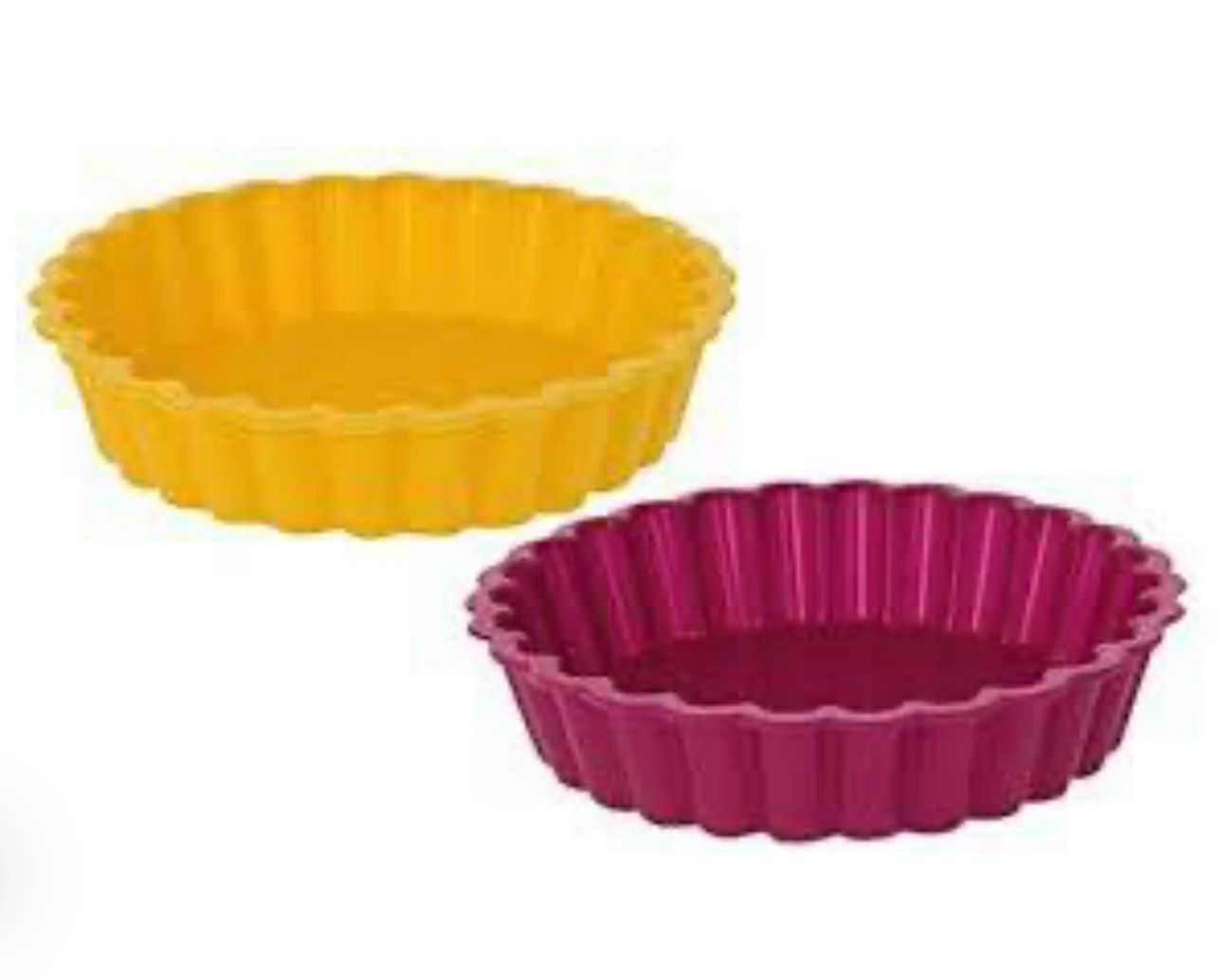 Moldes de silicón mini para pay, quiche o tartaleta de 10 cm., set de 2