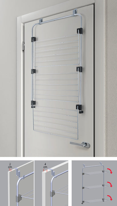 Tendedero para ropa plegable para colocar en puerta, cancel, barandal o ventana