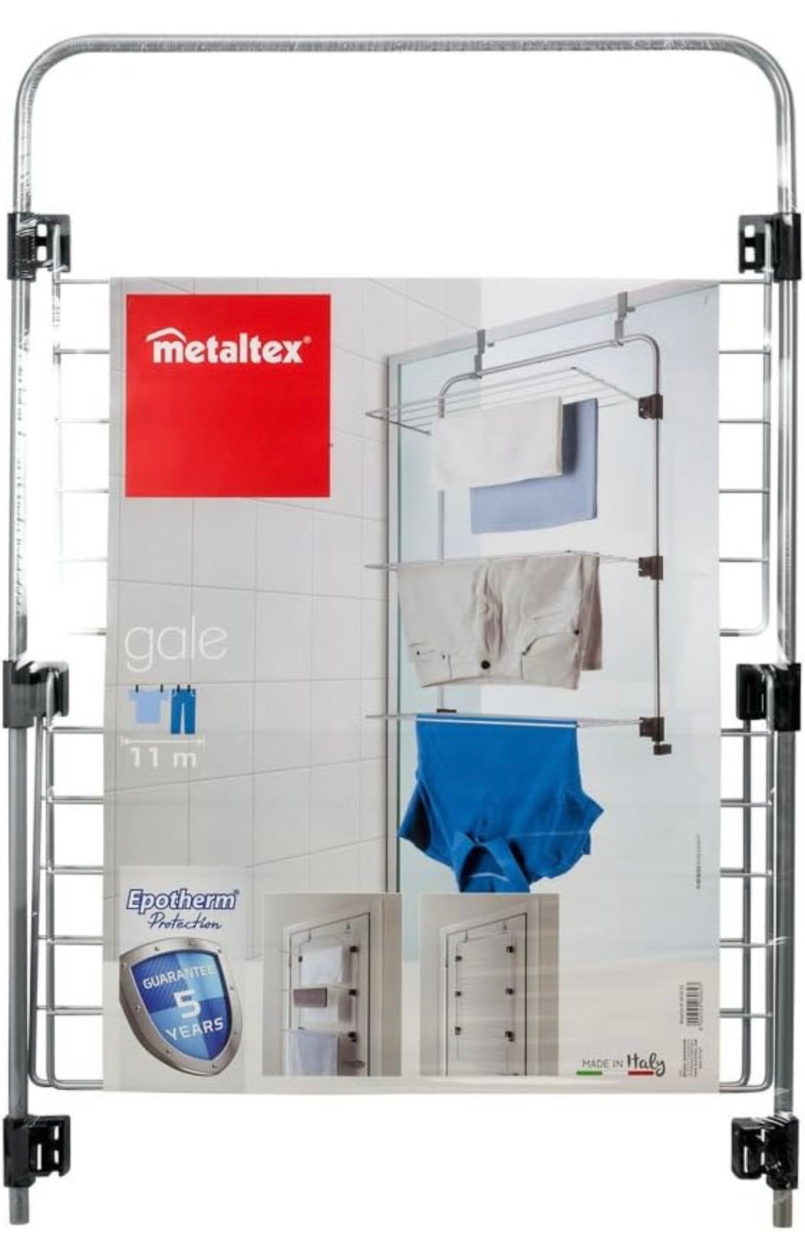 Tendedero para ropa plegable para colocar en puerta, cancel, barandal o ventana