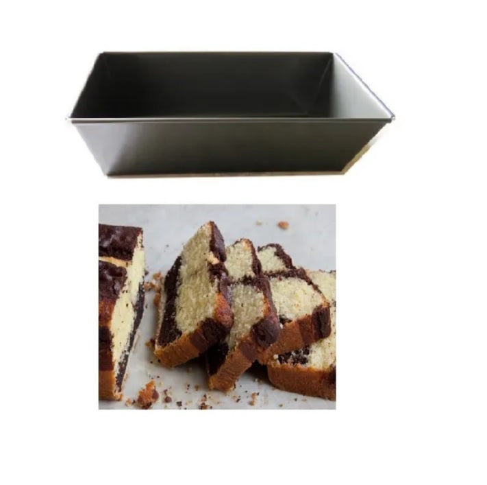 Molde metálico anti adherente rectangular para panqué mediano 30 cm