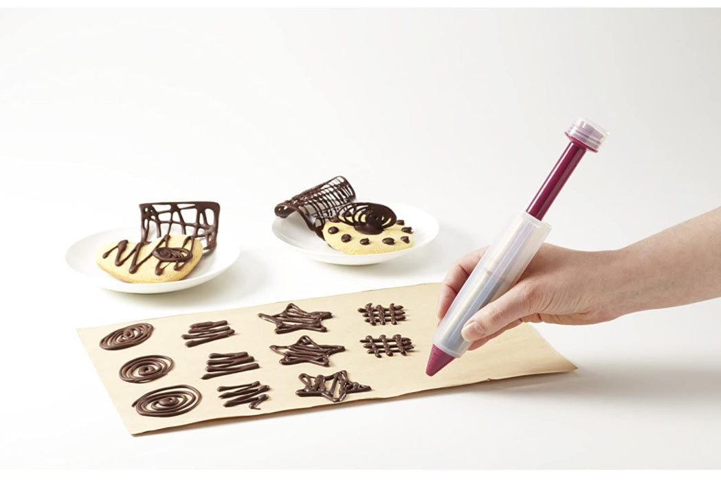 Pluma decoradora de silicón para postres, pasteles y alimentos