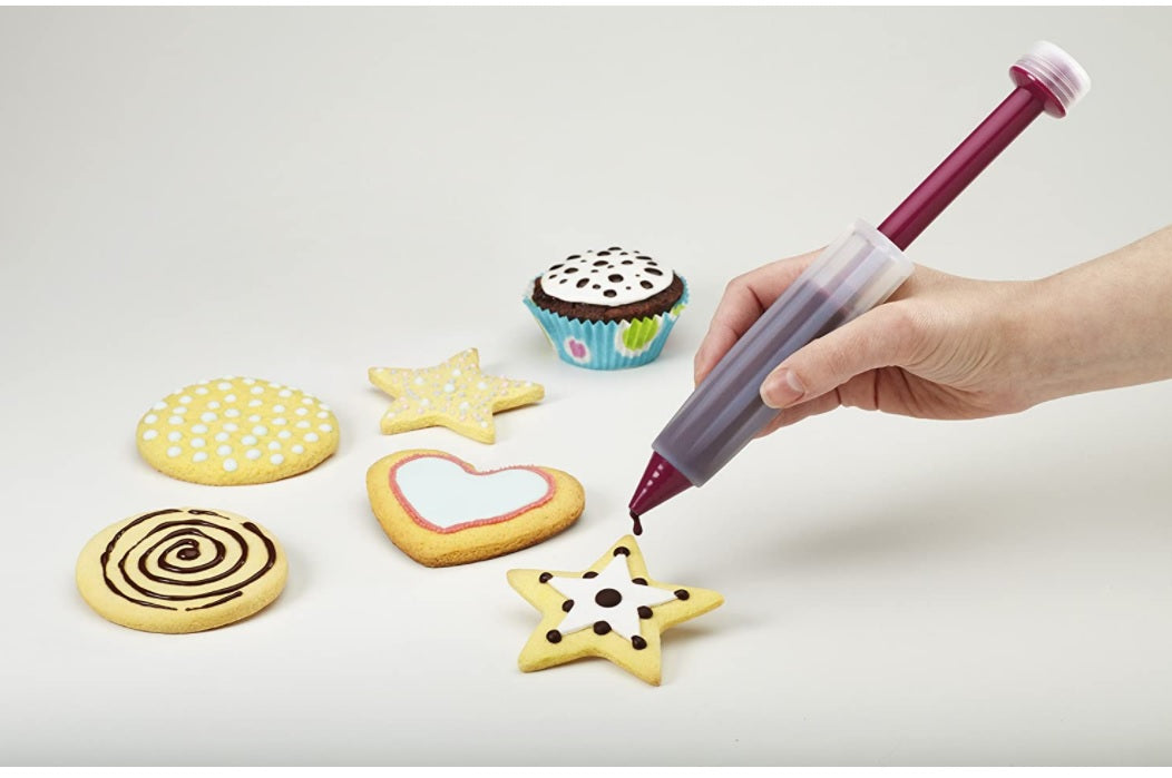 Pluma decoradora de silicón para postres, pasteles y alimentos