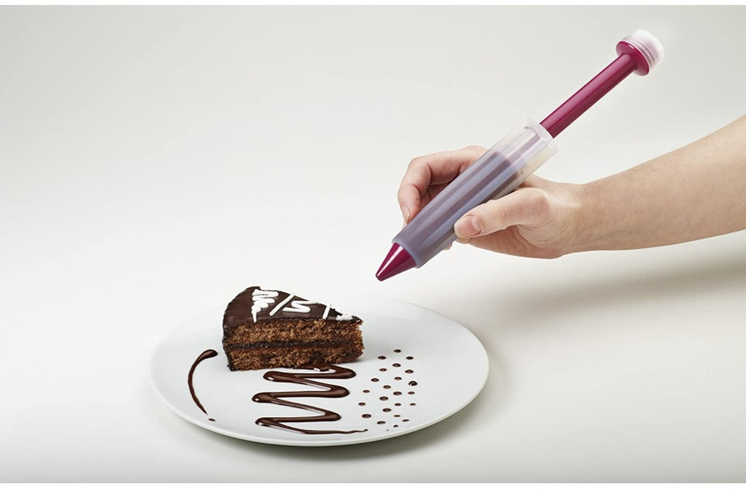 Pluma decoradora de silicón para postres, pasteles y alimentos
