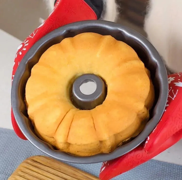 Molde metálico antiadherente para roscas o panque chico
