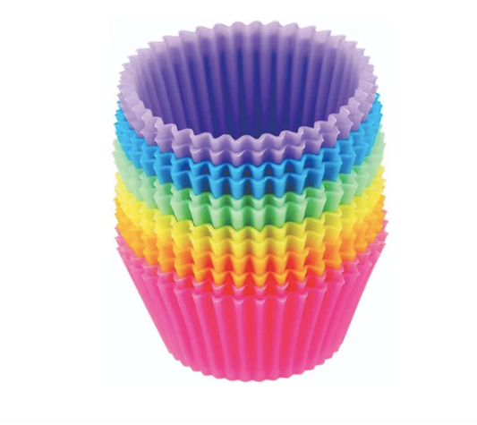 Pack de 12 Capacillos Individuales De Silicon Para Muffins o Cupcakes