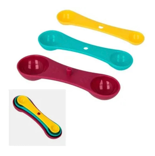 Cucharas medidoras para repostería y cocina (juego de 3 dobles)