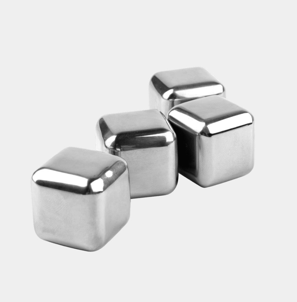 Juego de 4 enfríadores de bebidas de acero inox 2.5X 2.5  (Hielos eternos)