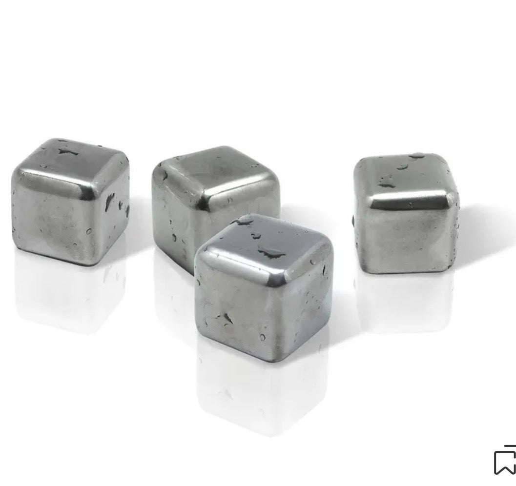 Juego de 4 enfríadores de bebidas de acero inox 2.5X 2.5  (Hielos eternos)