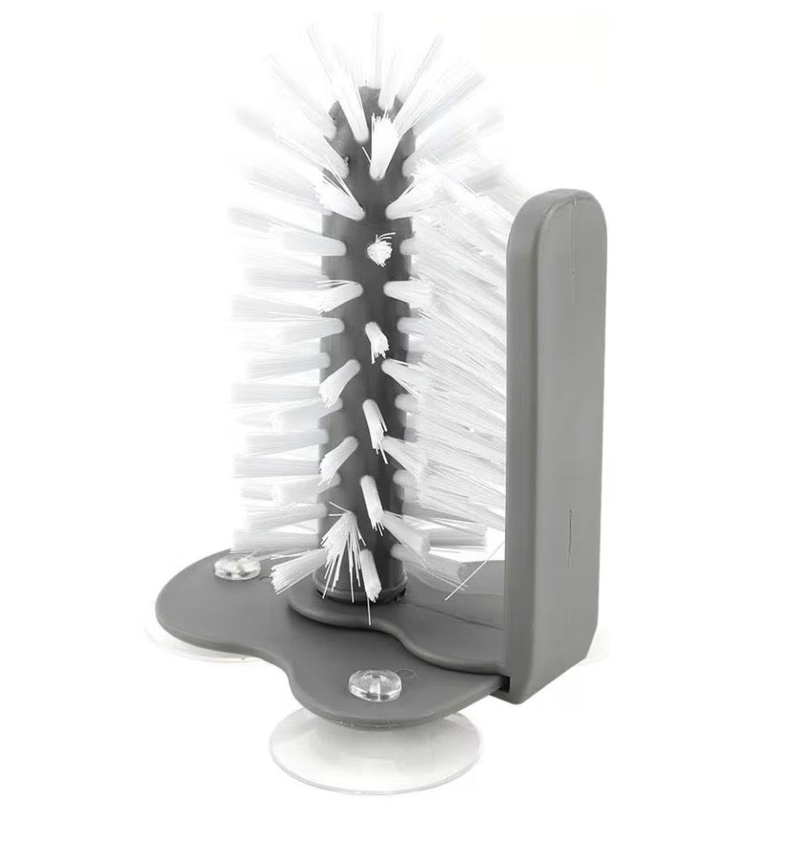 Cepillo doble con ventosas para vasos y copas