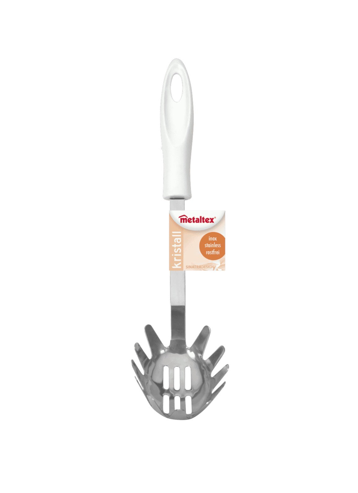Utensilios de acero Kristal Cuchara para espagueti