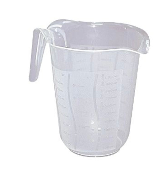 Jarra medidora de 1 litro de plástico para repostería cocina