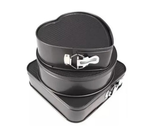 Moldes metálicos antia-adherente desmontables de 3 figuras para pasteles