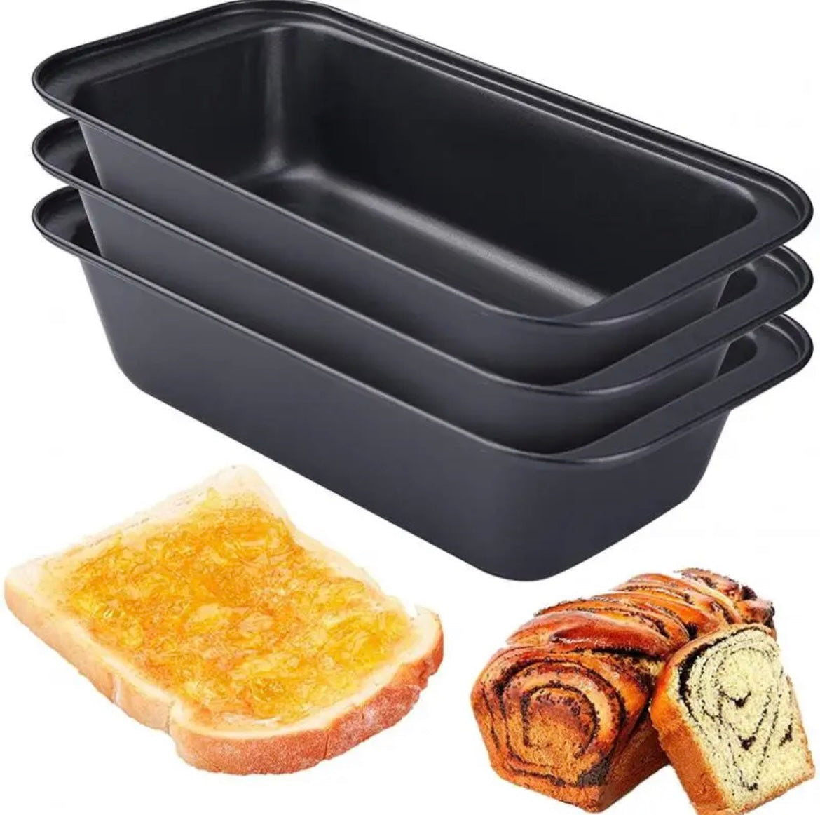 Molde Metálico anti adherente rectangular para panqué 26 cm