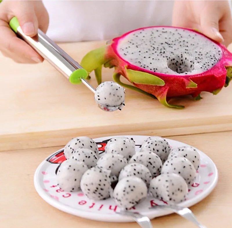 Cuchara boleadora para cortar fruta en forma de bolita