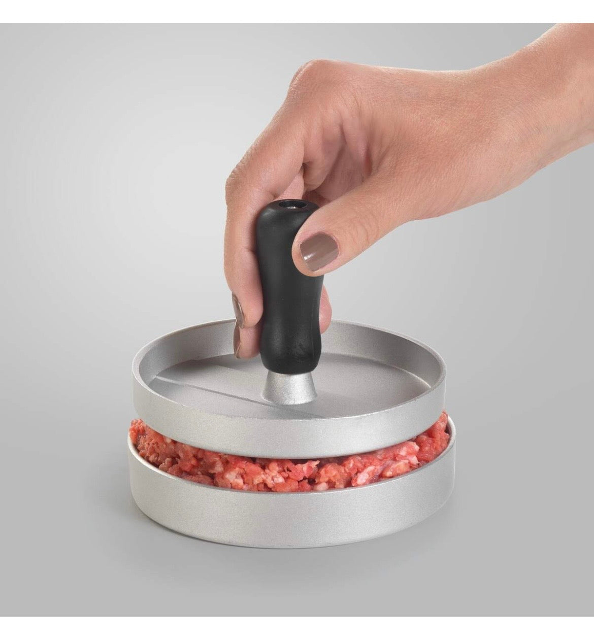 Molde prensador para hamburguesas