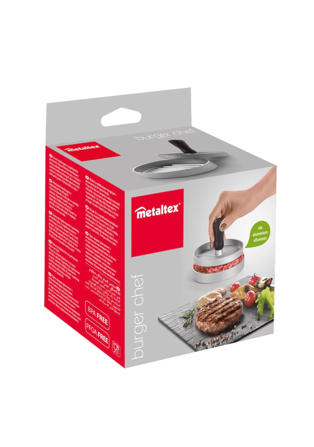 Molde prensador para hamburguesas