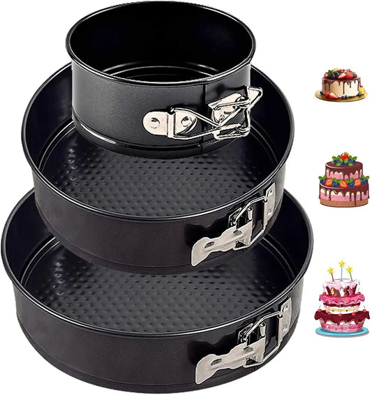 Moldes metálicos antia-adherente desmontables de 3 piezas para pasteles