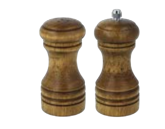 Set de salero y pimentero de madera